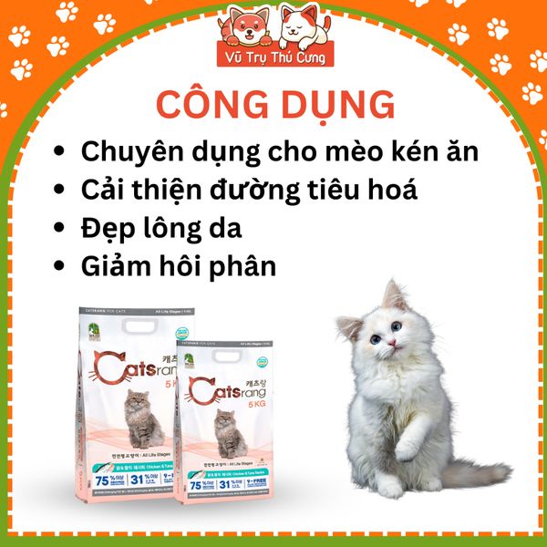 Thức ăn Hạt Catsrang 5Kg cho Mèo mọi độ tuổi từ Hàn Quốc