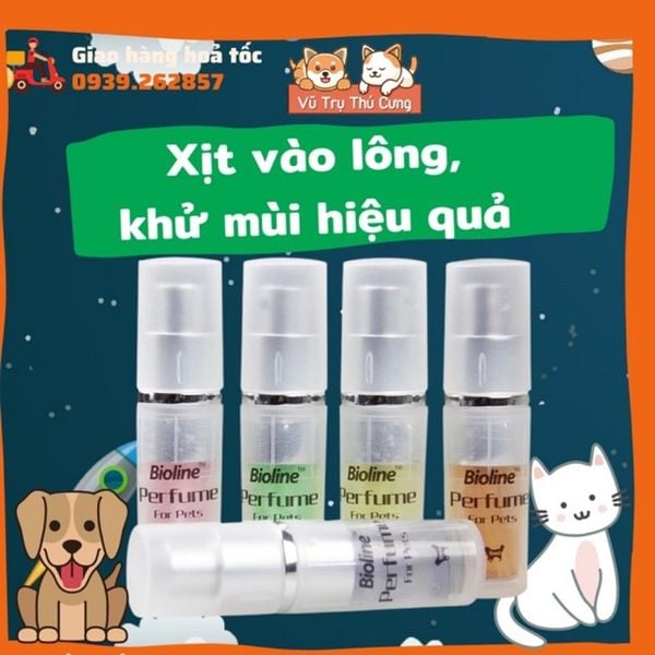 Nước hoa xịt khử mùi cho Chó mèo BIOLINE 9ml