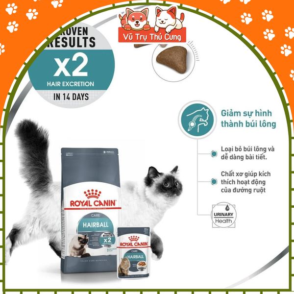 (2Kg) Hạt Cho Mèo Royal Canin Hairball Hỗ Trợ Tiêu Búi Lông