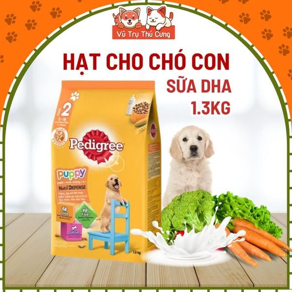 Hạt Pedigree dành cho Chó con vị gà trứng và sữa, 1,3Kg