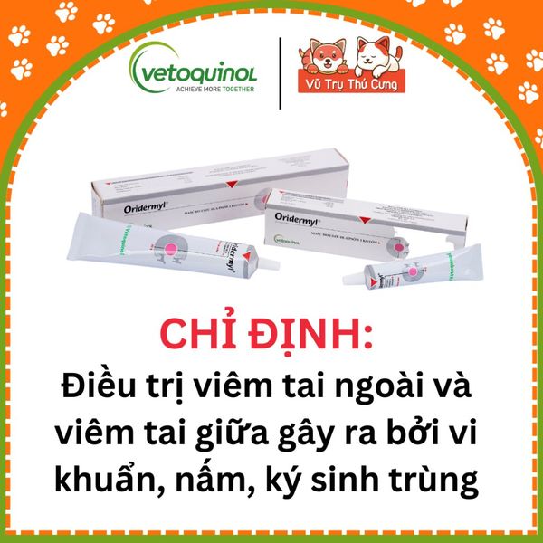 Nhỏ vệ sinh tai chó mèo, ve tai, rận tai, hôi tai OTOKLEN, ORIDERMYL