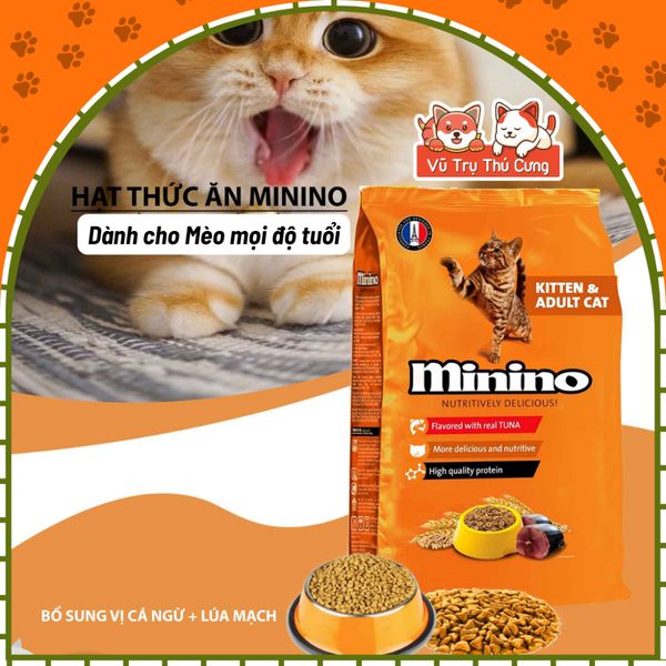 7,5Kg Thức Ăn Hạt Cho Mèo Mọi Lứa Tuổi Minino Tuna Bao Xá