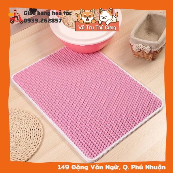 Thảm lót hứng cát mèo đủ Size, hạn chế Cát rơi ra sàn