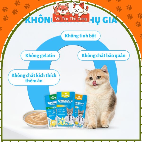 Súp Thưởng Cho Mèo Mượt Lông, Tốt Cho Tiêu Hóa Mr.Vet 4 Thanh