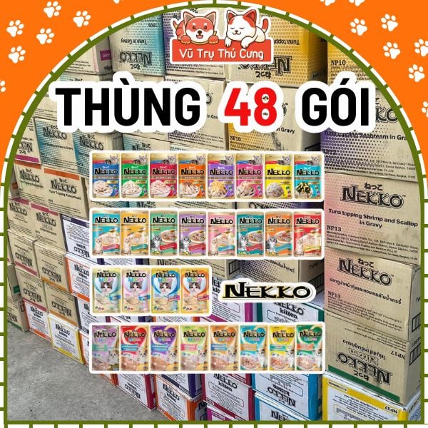 (Giá sỉ) Thùng 48 Gói Pate Nekko Thái Lan Cho Mèo Mọi Lứa Tuổi