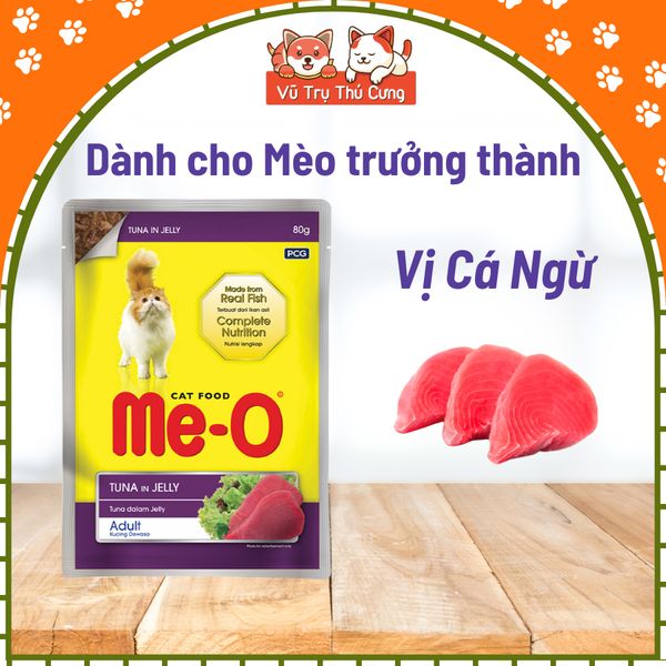 Pate Me-O Wet Cho Mèo Giàu Dinh Dưỡng Gói 80g
