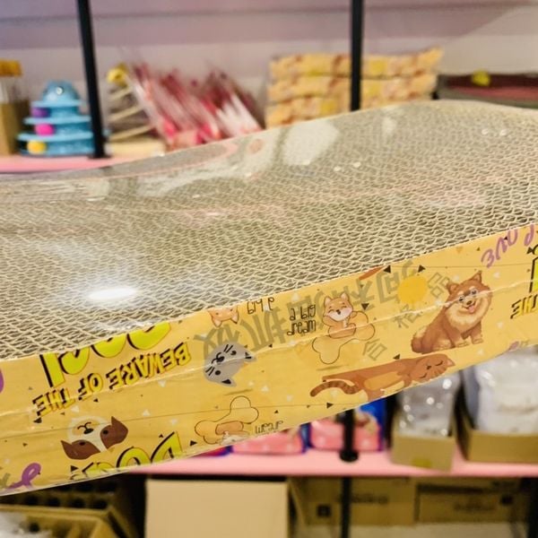 Đồ chơi bàn cào móng cho Mèo bằng carton giúp Mèo thư giãn,  kèm cỏ mèo