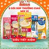 Combo 5 gói Súp thưởng Ciao Churu cho Mèo mix đủ vị