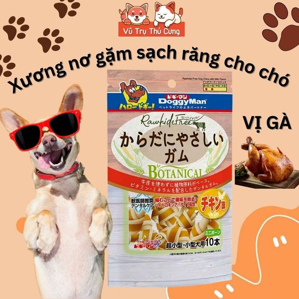 Snack cho Chó Dạng Xương Nơ Doggy Man Nhật Bản 10 cây