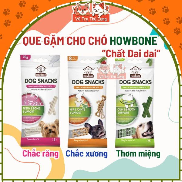 Snack Xương Gặm Sạch Răng Chó Chó Howbone Dai Dai