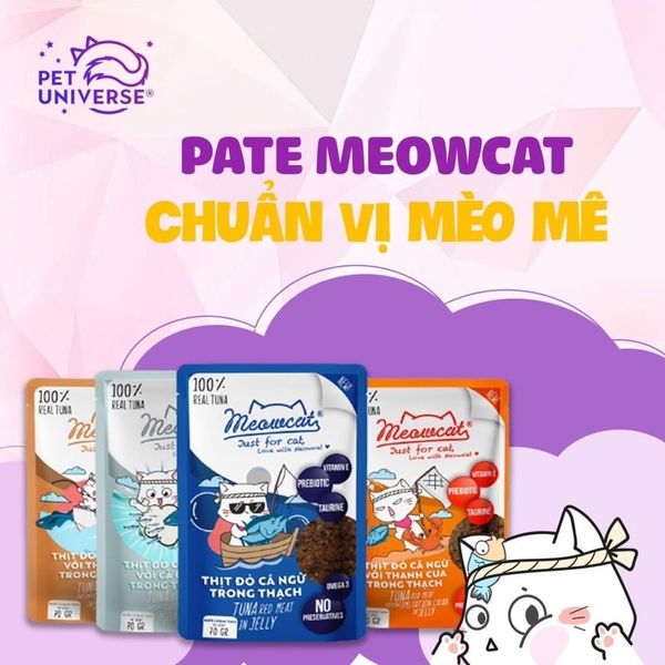 Pate Meowcat cho Mèo bổ sung dinh dưỡng 70g