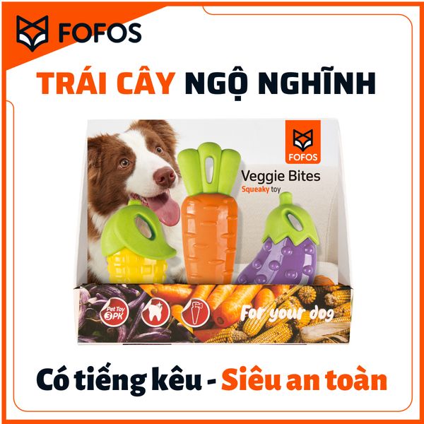 Đồ chơi gặm cho chó phát ra tiếng hình trái cây FOFOS