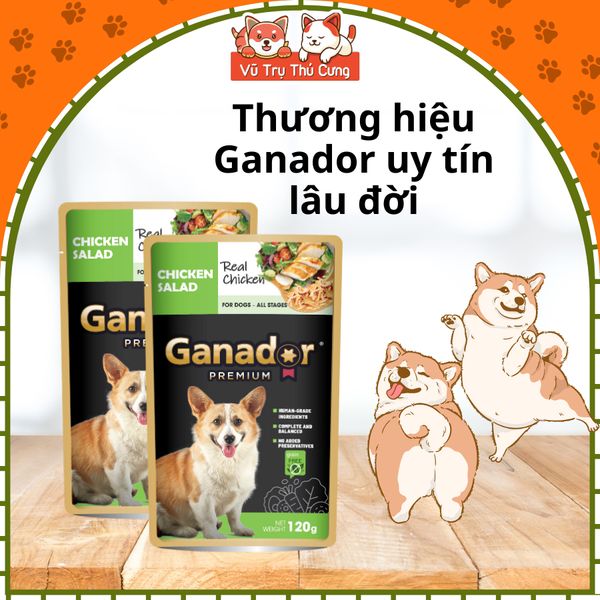 Pate Ganador Chó Mọi Lứa Tuổi Từ Thịt Gà Thật 120g