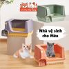 Nhà vệ sinh cho Mèo thành cao, chống văng cát, tặng kèm xẻng