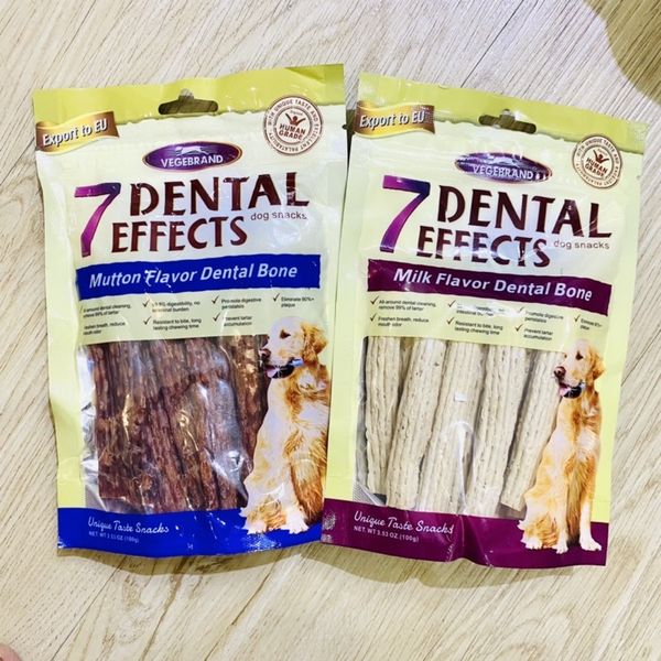Snack xương gặm sạch răng cho Chó 7 Dental Effects Vegebrand 100g