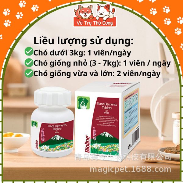 Viên Khoáng Chất Cho Chó Bioline 160 viên