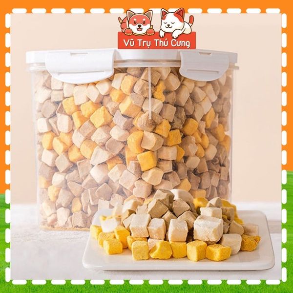 Snack thịt sấy cho Chó Mèo, Gà sấy hỗn hợp thơm ngon cho thú cưng