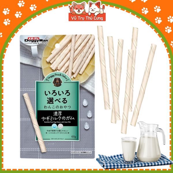 Thanh que gặm hương Sữa Dê cho chó DoggyMan 60g