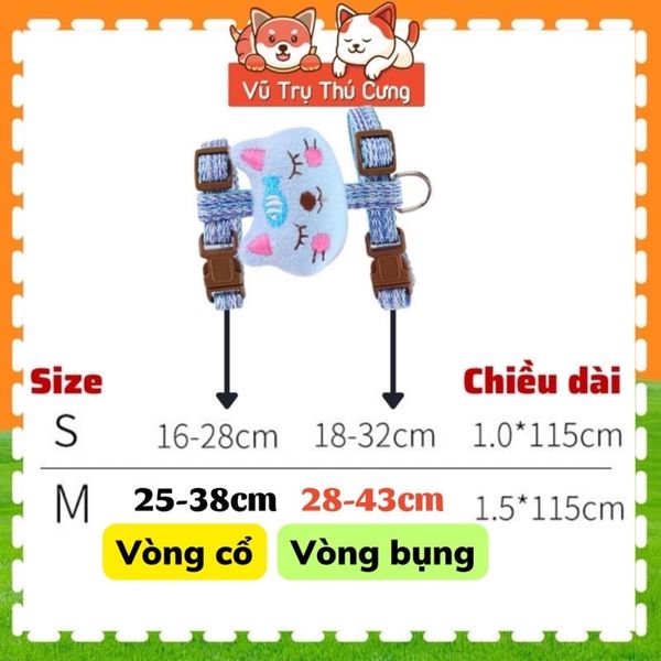 Dây dắt Chó mèo đi dạo, họa tiết thú nhồi bông