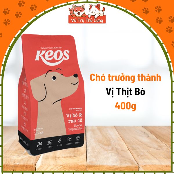 Thức Ăn Hạt Cho Chó Hỗ Trợ Tiêu Hóa Keos 400g