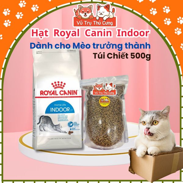 Hạt cho Mèo trưởng thành Royal Canin Indoor 500g/1kg2