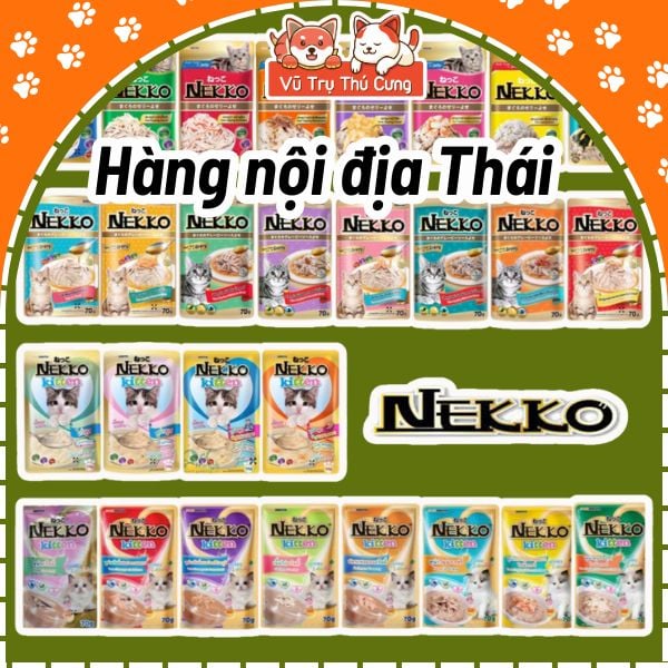 (Giá sỉ) Thùng 48 Gói Pate Nekko Thái Lan Cho Mèo Mọi Lứa Tuổi