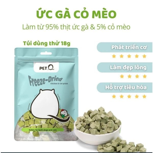 Đồ Sấy Cho Chó Mèo 5 Vị Thơm Ngon PetQ