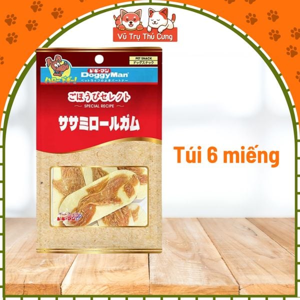 Snack Cho Chó Bánh Da Bò Phủ Thịt Gà DoggyMan