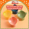 Bát ăn cho chó mèo chống gù lưng, họa tiết tai gấu màu pastel