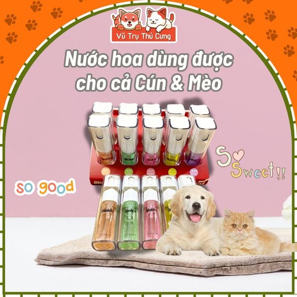 Nước hoa xịt khử mùi cho Chó mèo BIOLINE 9ml