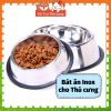 Bát ăn inox chống trượt cho Chó mèo Full size