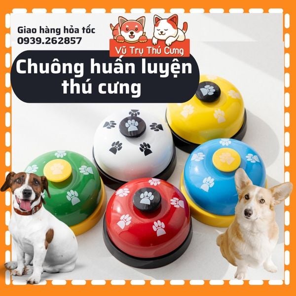Chuông huấn luyện chó mèo, dạy nghe lời, đồ chơi cho thú cưng