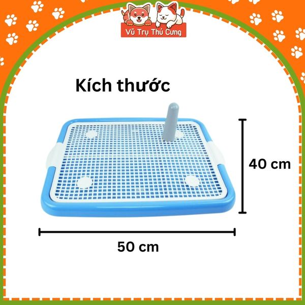 Khay vệ sinh cho Chó size 40x50cm, chất liệu nhựa siêu bền, nắp khóa chắc chắn