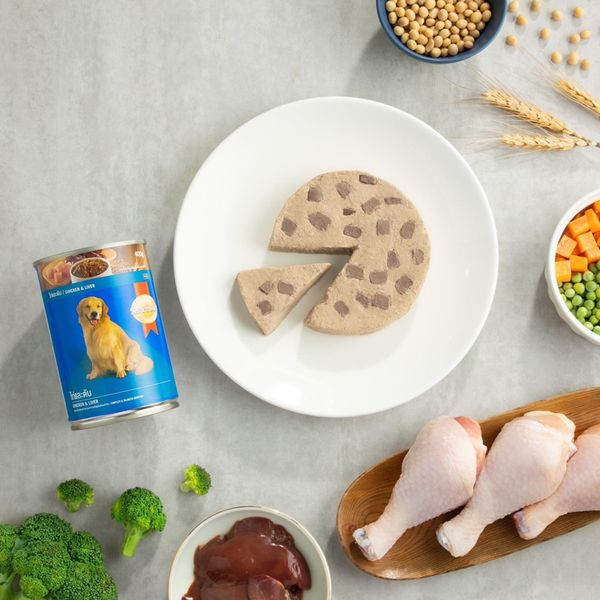 Pate Smartheart Cho Chó lon 400g nhiều dinh dưỡng, Thức ăn ướt cho chó vị Bò, Gà