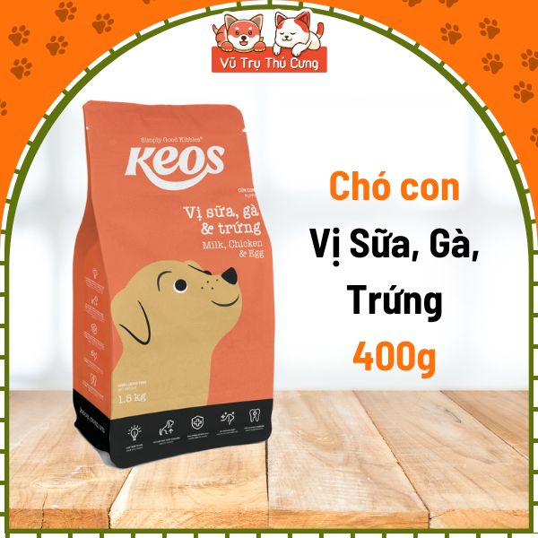 Thức Ăn Hạt Cho Chó Hỗ Trợ Tiêu Hóa Keos 400g