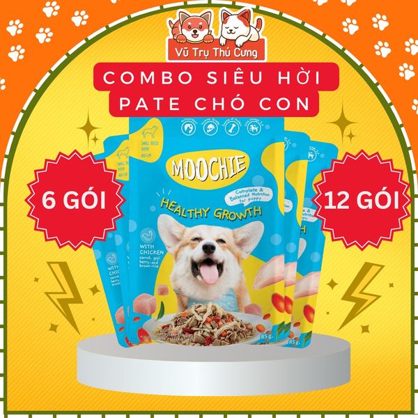 [SIÊU TIẾT KIỆM] Combo Pate Moochie dành cho Chó Con - Hỗ trợ dinh dưỡng, tăng cường sức khỏe