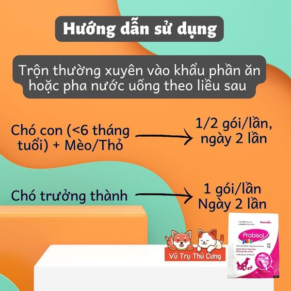 Men tiêu hoá cho Chó Mèo Thỏ Probisol Vemedim 5g
