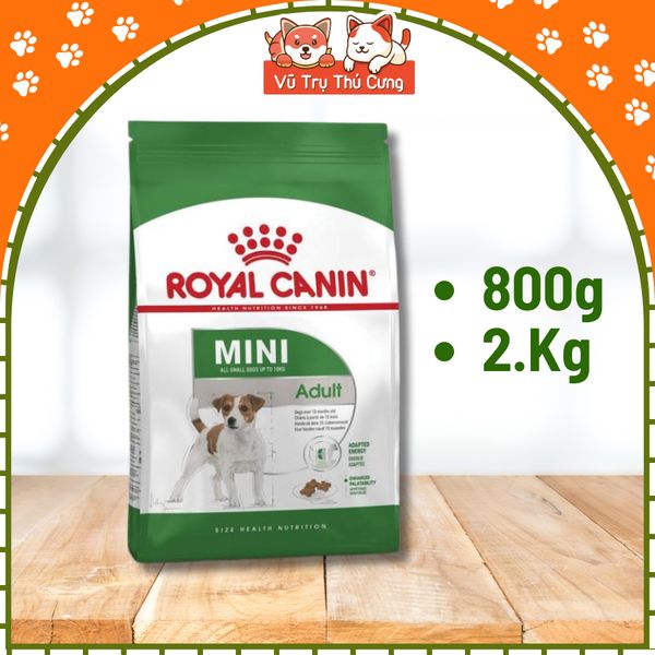 Hạt cho chó trưởng thành Royal Canin Mini Adult 800g, 2kg