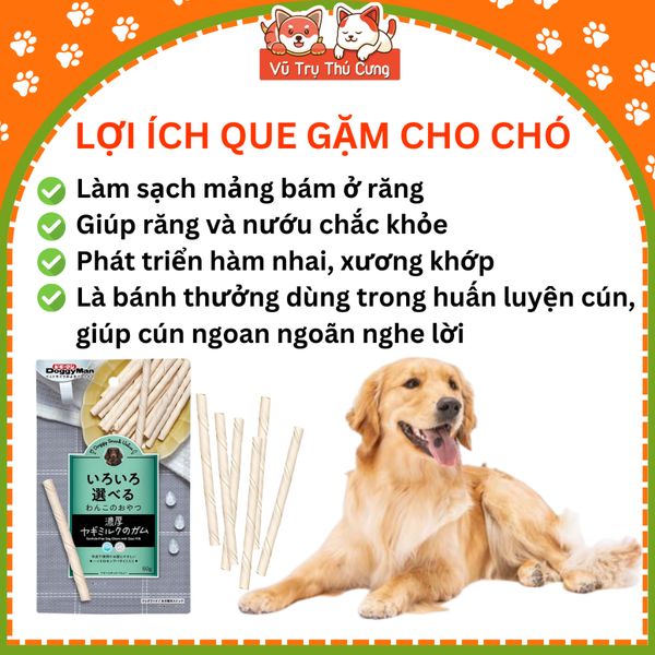 Thanh que gặm hương Sữa Dê cho chó DoggyMan 60g