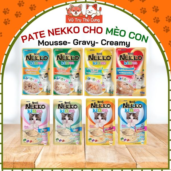 Pate Nekko Kitten dành cho mèo con gói 70g nhiều dinh dưỡng