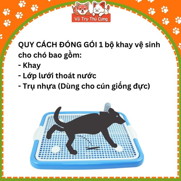 Khay vệ sinh cho Chó size 40x50cm, chất liệu nhựa siêu bền, nắp khóa chắc chắn
