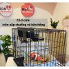 Chuồng sắt vân đá tĩnh điện nan dày không gỉ cho Chó mèo size vừa