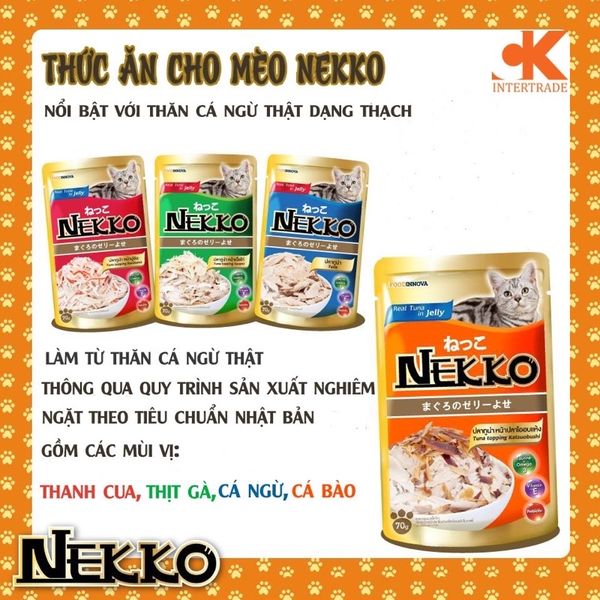 Pate Nekko Thái Lan Cho Mèo Mọi Lứa Tuổi 70g