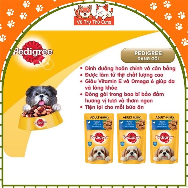 Combo 12 gói Pate Pedigree cho Chó Con, Chó Trưởng Thành 130g