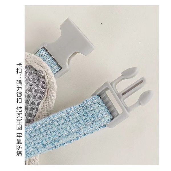 Dây dắt chó mèo dạng Yếm đeo, hoạ tiết mặt gấu dễ thương