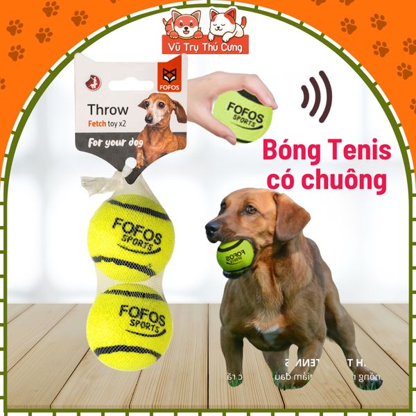 Đồ Chơi Cho Chó Combo 2 Bóng Tenis Gặm Và Huấn Luyện FOFOS