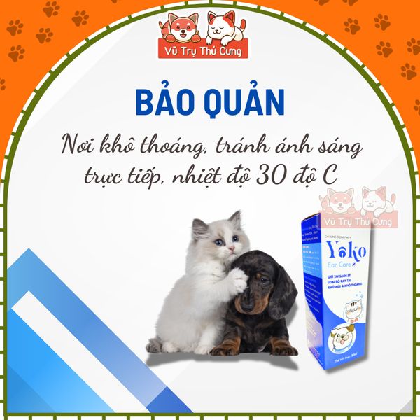 Dung Dịch Vệ Sinh Tai Cho Chó Mèo Yoko 50ml