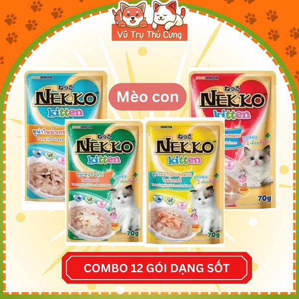 Combo 12 gói Pate Nekko cho Mèo 70g