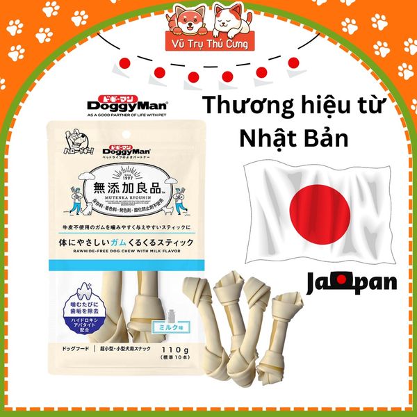 Xương gặm cho Chó DoggyMan size lớn hương Sữa (2 thanh)