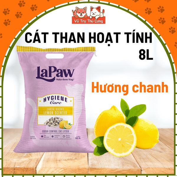 Cát vệ sinh cho mèo Lapaw Than hoạt tính 8L2